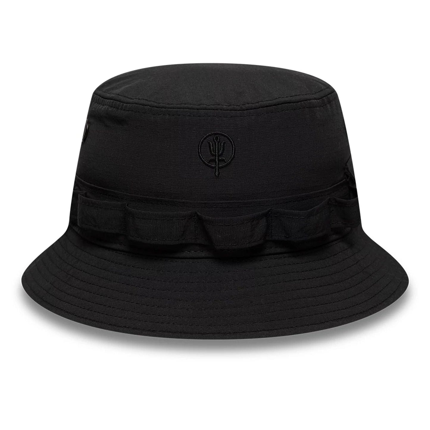 This is a Thrudark x New Era Ripstop Black Adventure Bucket Hat 1
