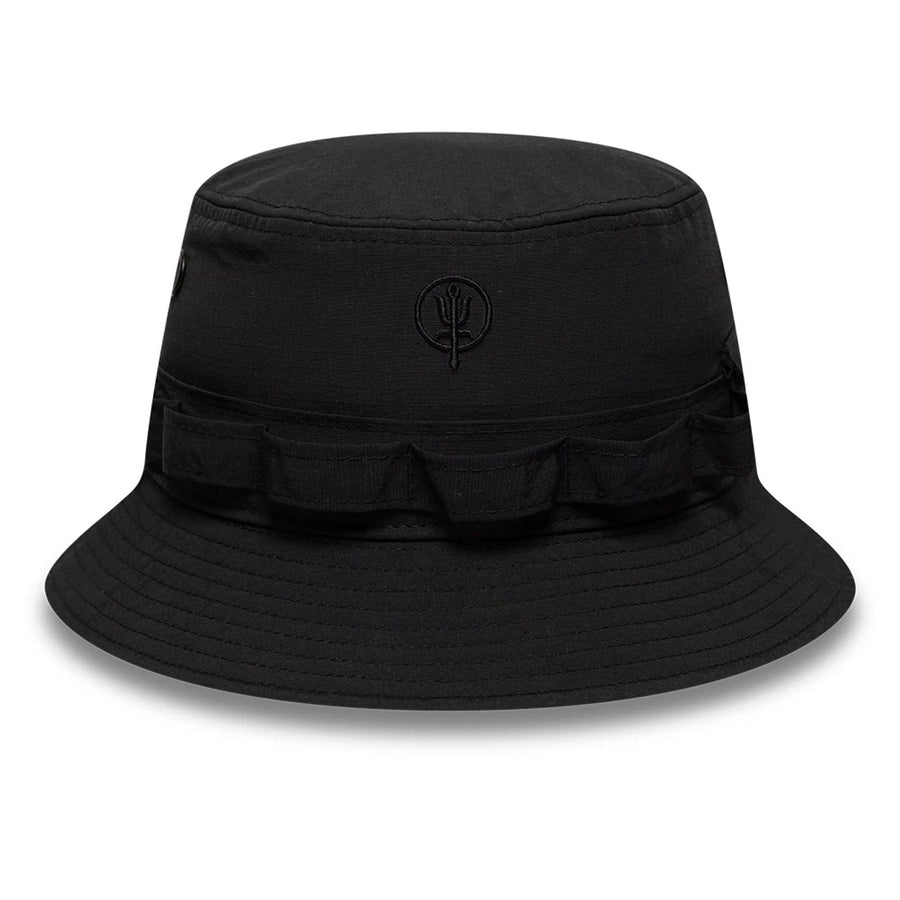 This is a Thrudark x New Era Ripstop Black Adventure Bucket Hat 1