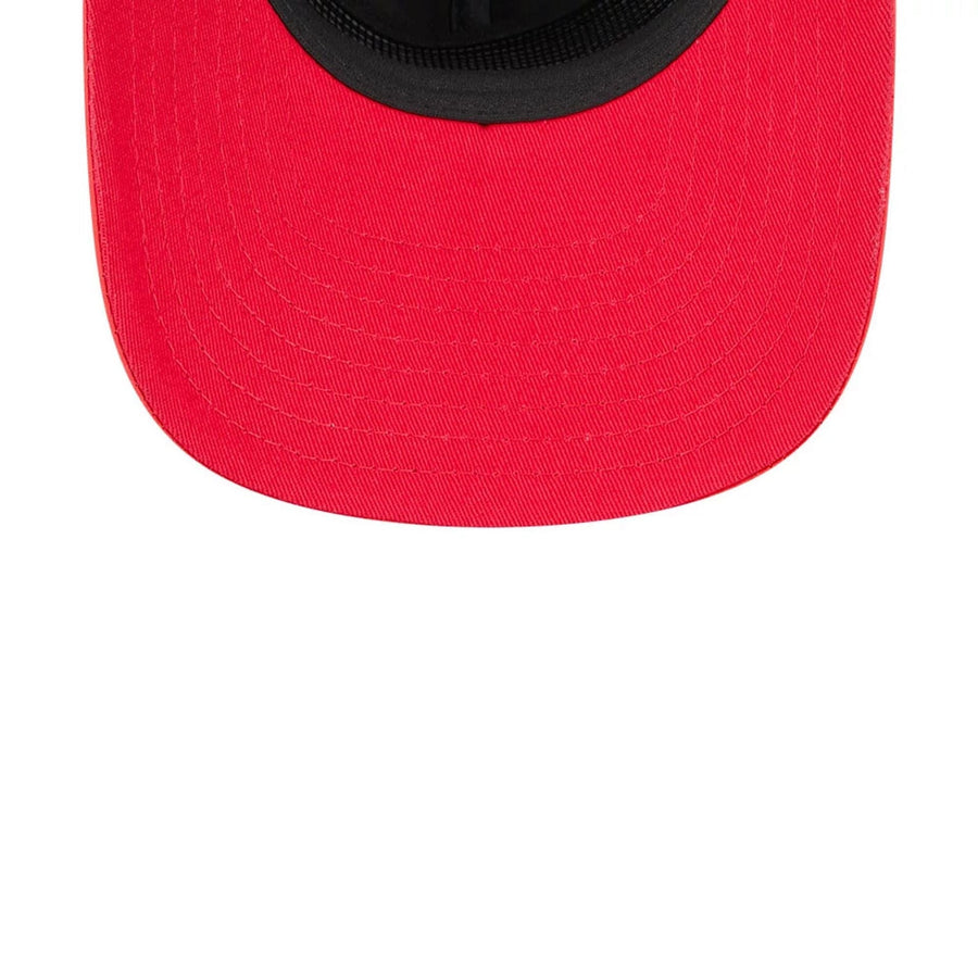 This is a Chicago Bulls Dual Logo Black Golfer Adjustable Cap 7