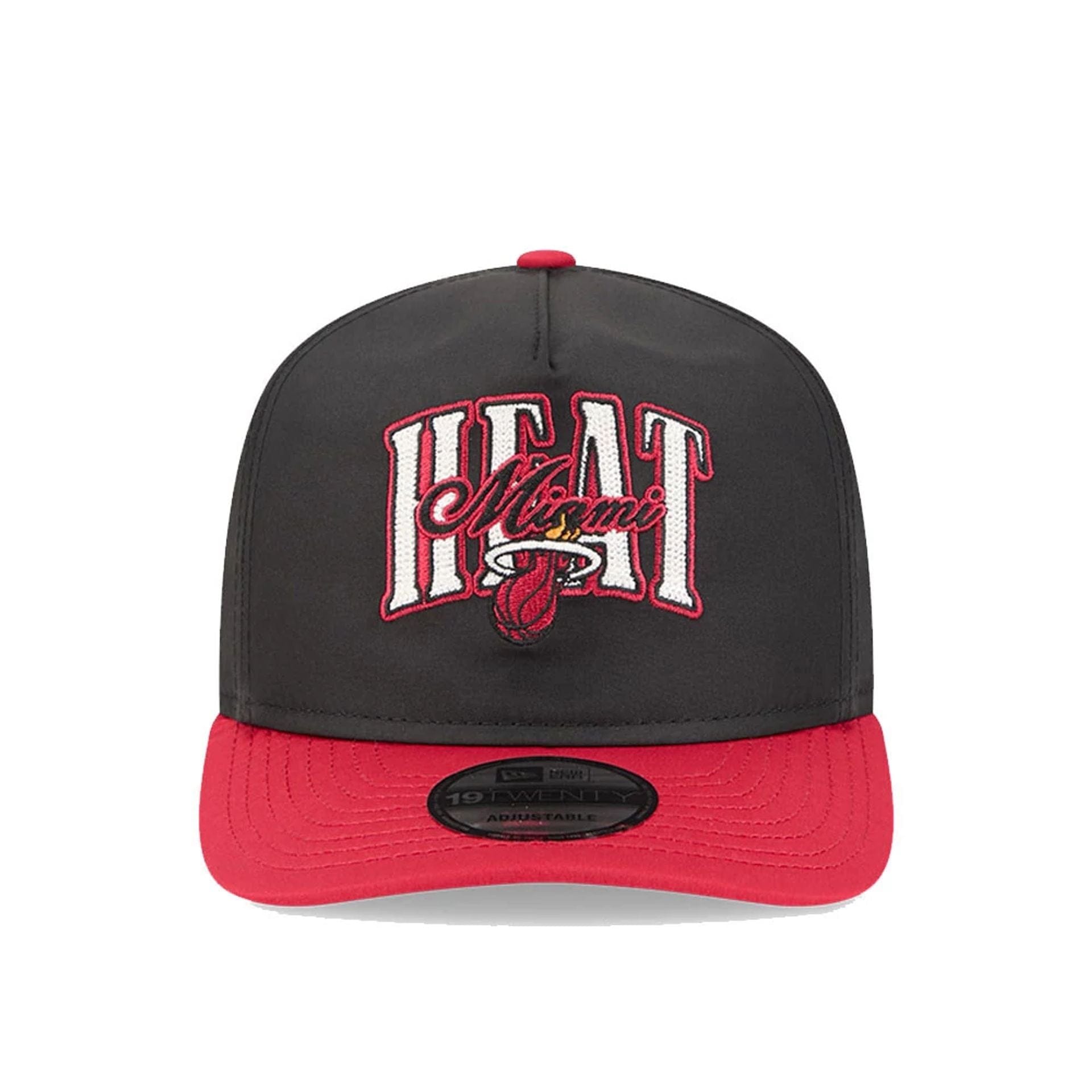 This is a Miami Heat Dual Logo Black Golfer Adjustable Cap 2
