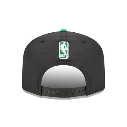 This is a Boston Celtics Dual Logo Green Golfer Adjustable Cap 4