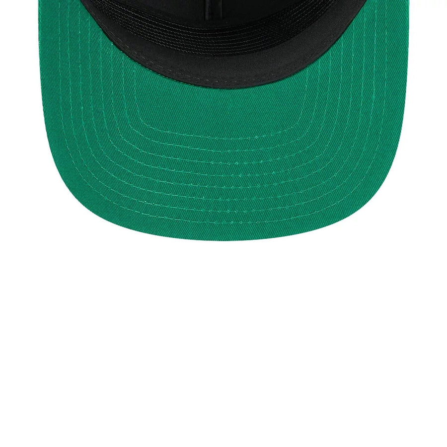 This is a Boston Celtics Dual Logo Green Golfer Adjustable Cap 7