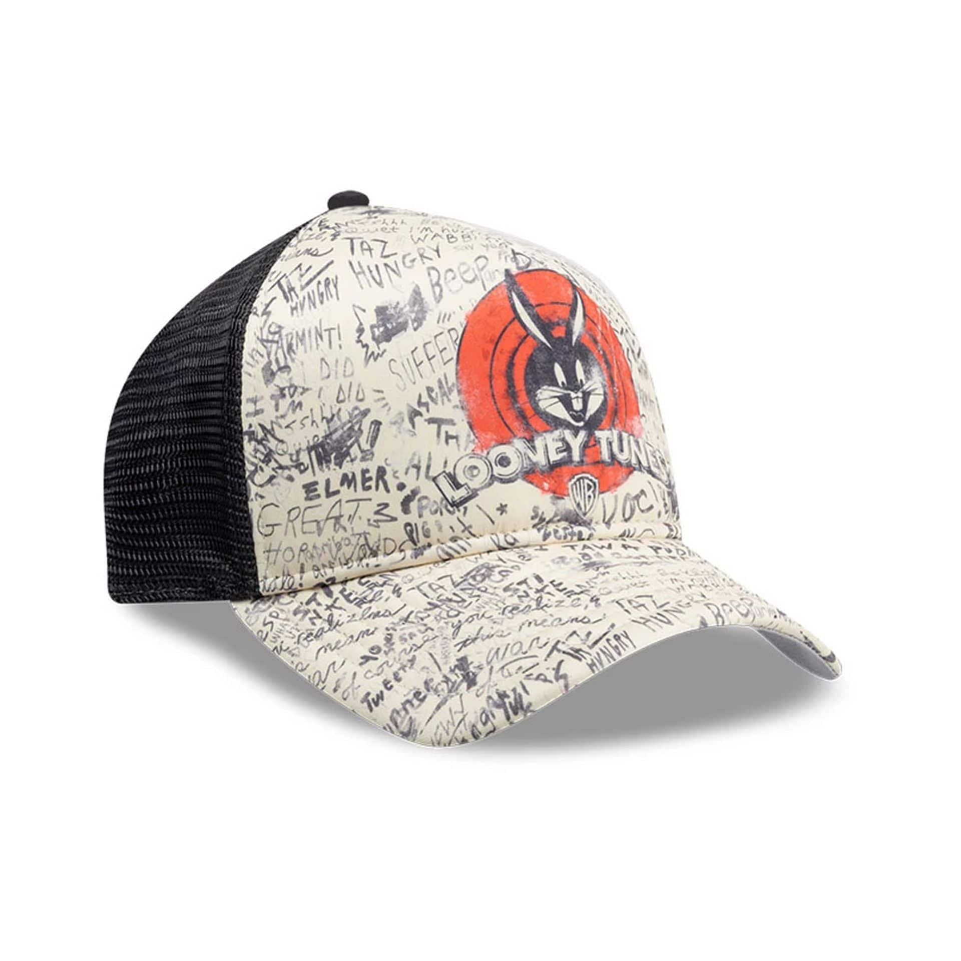 This is a Bugs Bunny Looney Tunes Cream 9FORTY A-Frame Trucker Adjustable Cap 4