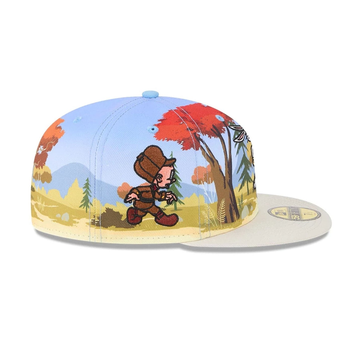 This is a Multi Character Looney Tunes Cream 59FIFTY Fitted Cap 5