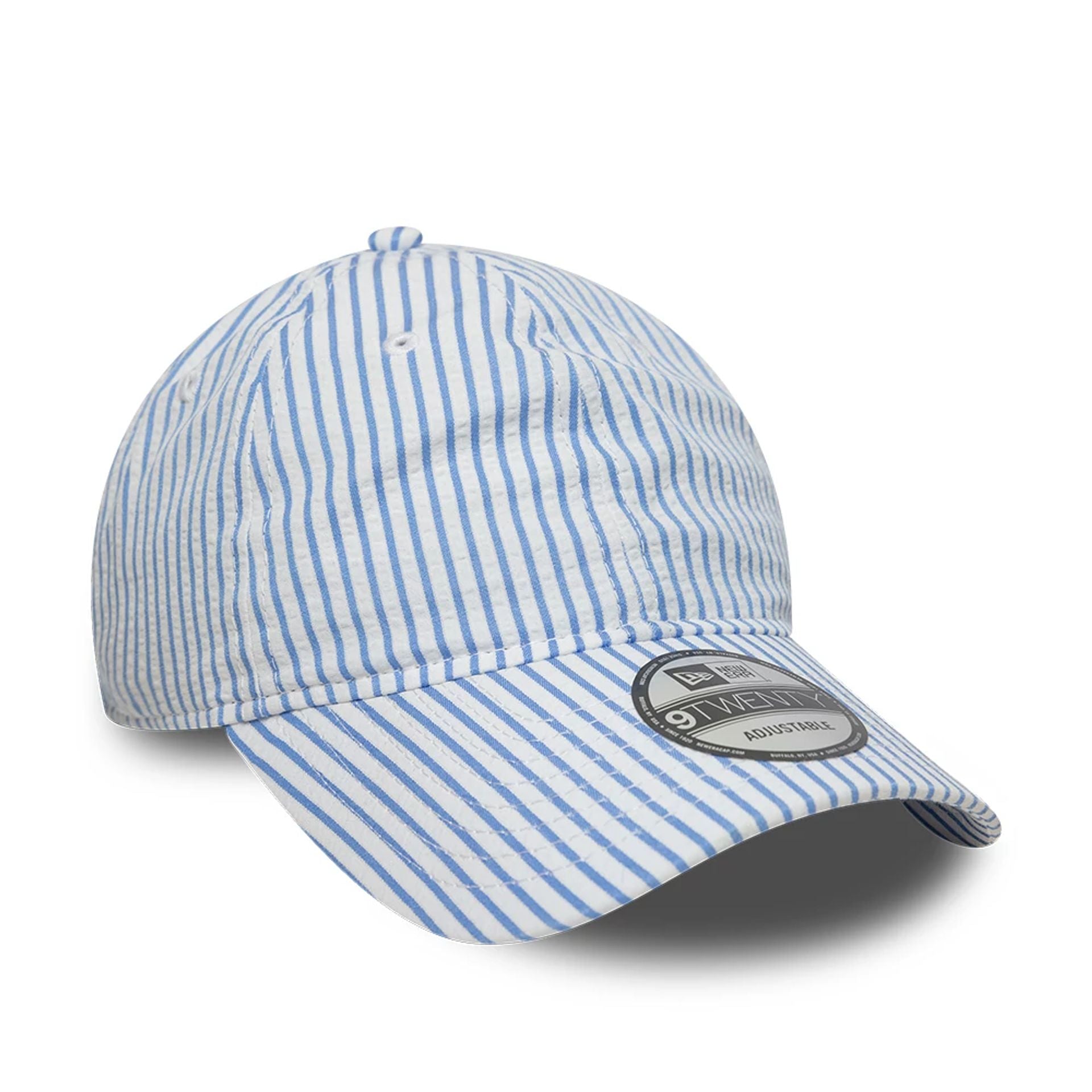 This is a New Era Pinstripe Pastel Blue 9TWENTY Adjustable Cap 3