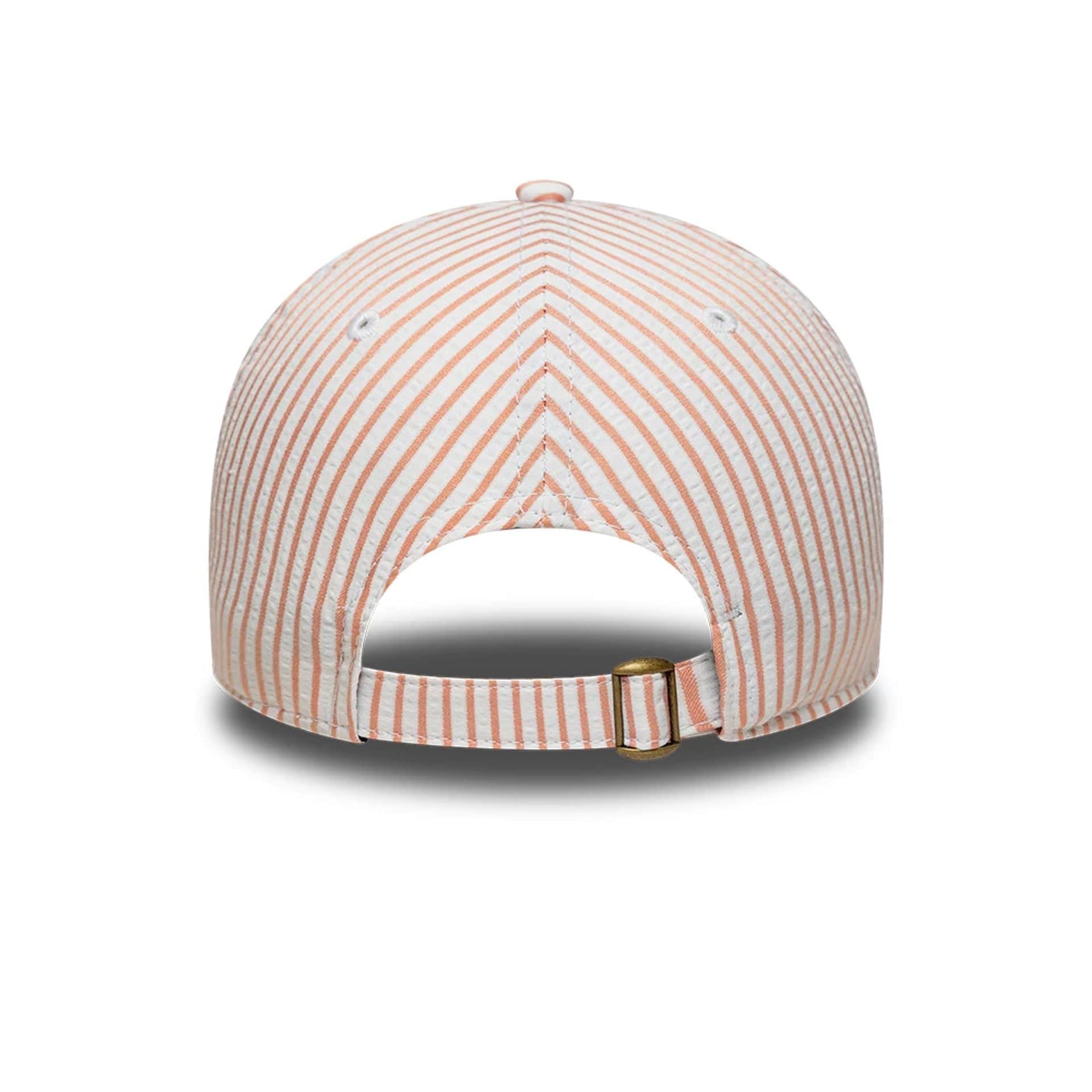 This is a New Era Pinstripe Pastel Orange 9TWENTY Adjustable Cap 6