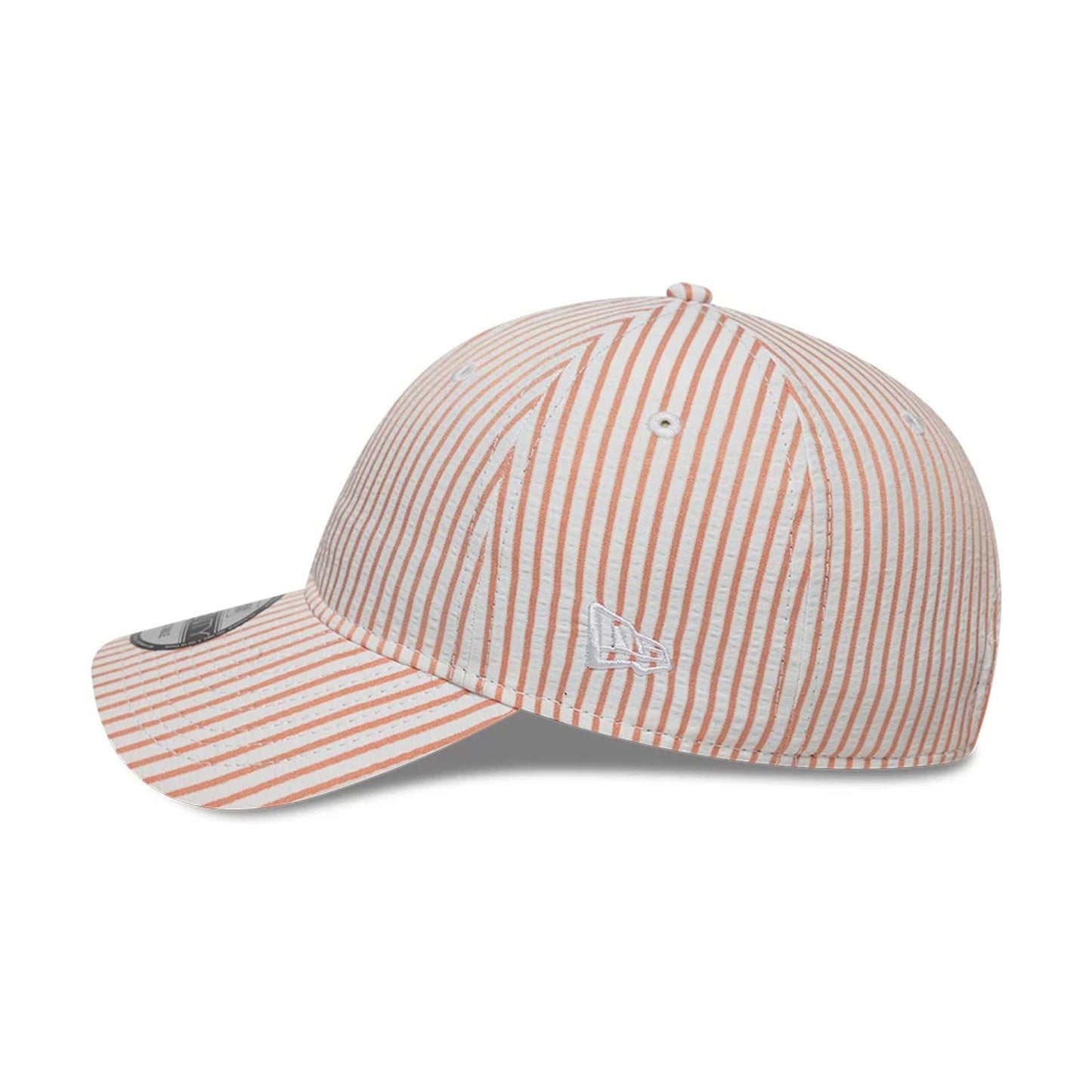 This is a New Era Pinstripe Pastel Orange 9TWENTY Adjustable Cap 4