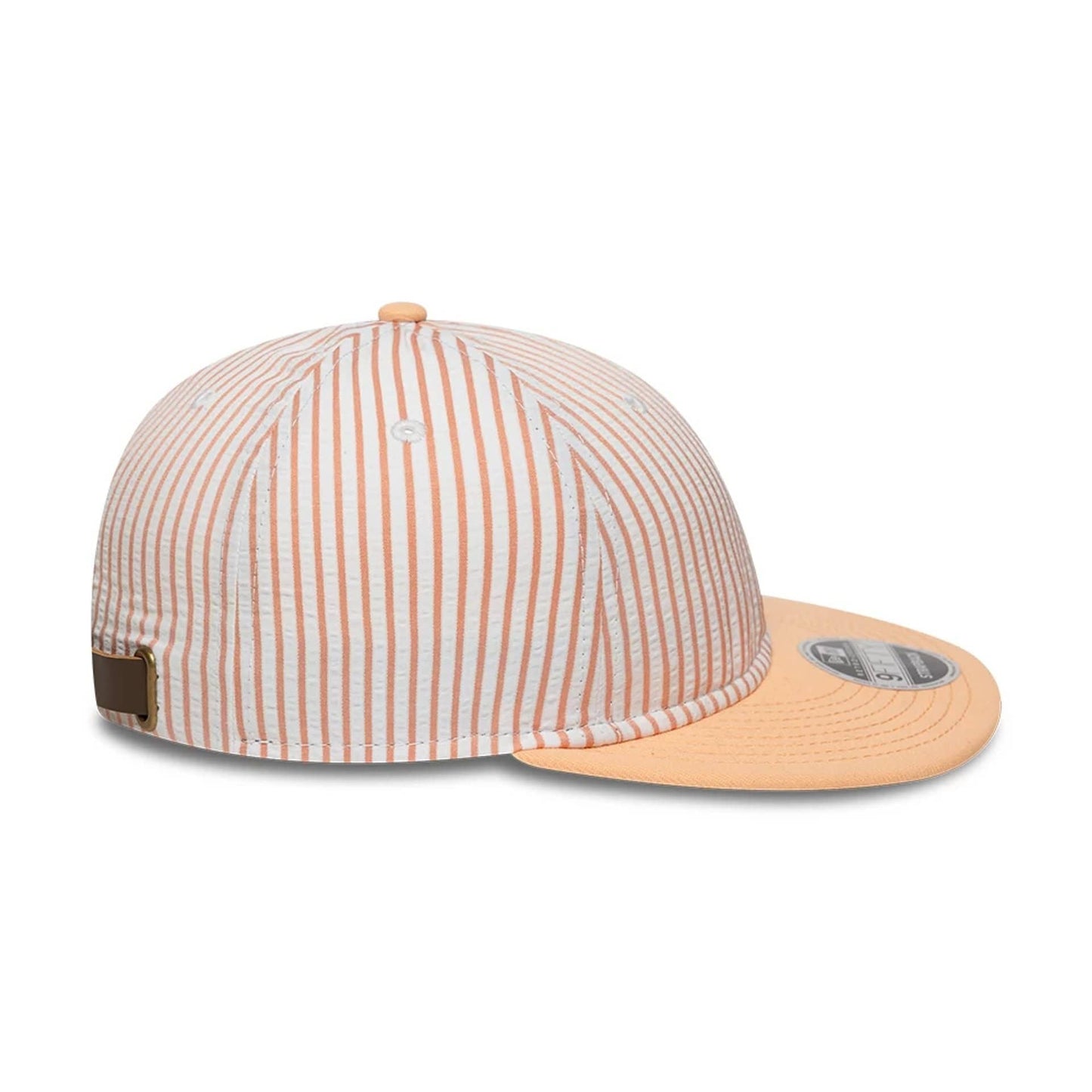 This is a New Era Pinstripe Pastel Orange Retro Crown 9FIFTY Adjustable Cap 7