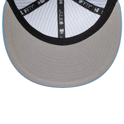 This is a New Era Pinstripe Pastel Blue Retro Crown 9FIFTY Adjustable Cap 2