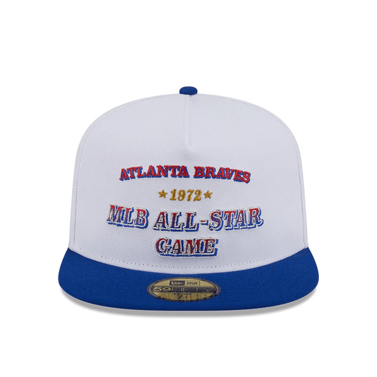 This is a Atlanta Braves Summer Derby White 59FIFTY A-Frame Fitted Cap 3