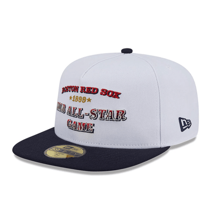 This is a Boston Red Sox Summer Derby White 59FIFTY A-Frame Fitted Cap 4
