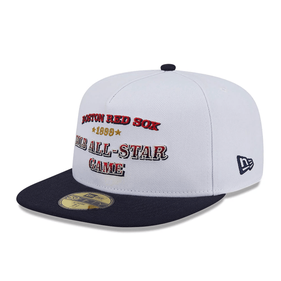 This is a Boston Red Sox Summer Derby White 59FIFTY A-Frame Fitted Cap 4