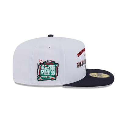 This is a Boston Red Sox Summer Derby White 59FIFTY A-Frame Fitted Cap 5