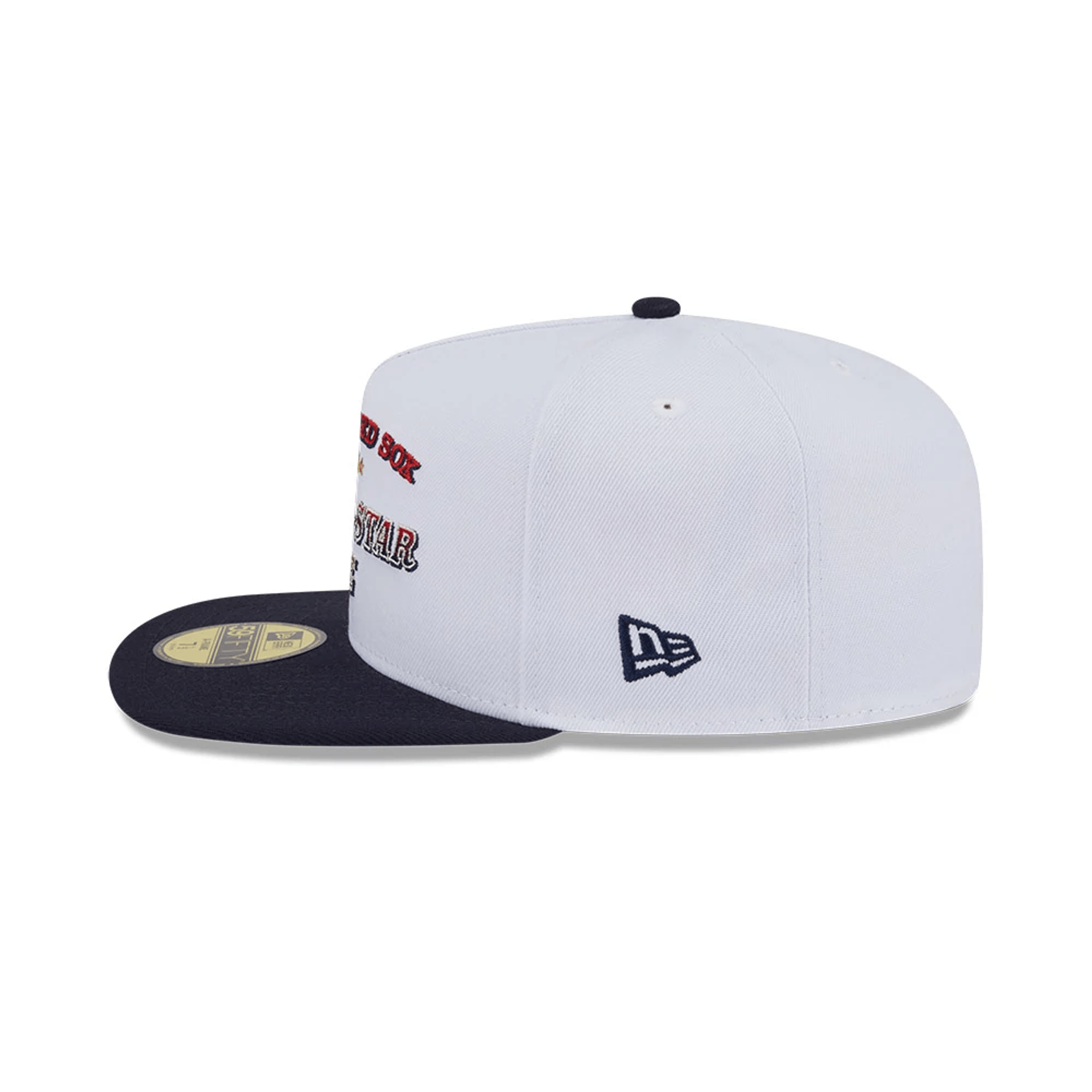 This is a Boston Red Sox Summer Derby White 59FIFTY A-Frame Fitted Cap 6
