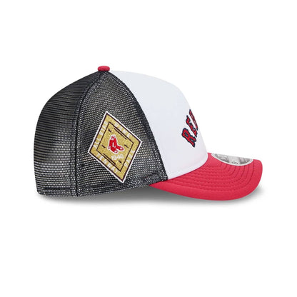 This is a Boston Red Sox Summer Derby White 9FORTY M-Crown A-Frame Adjustable Cap 5