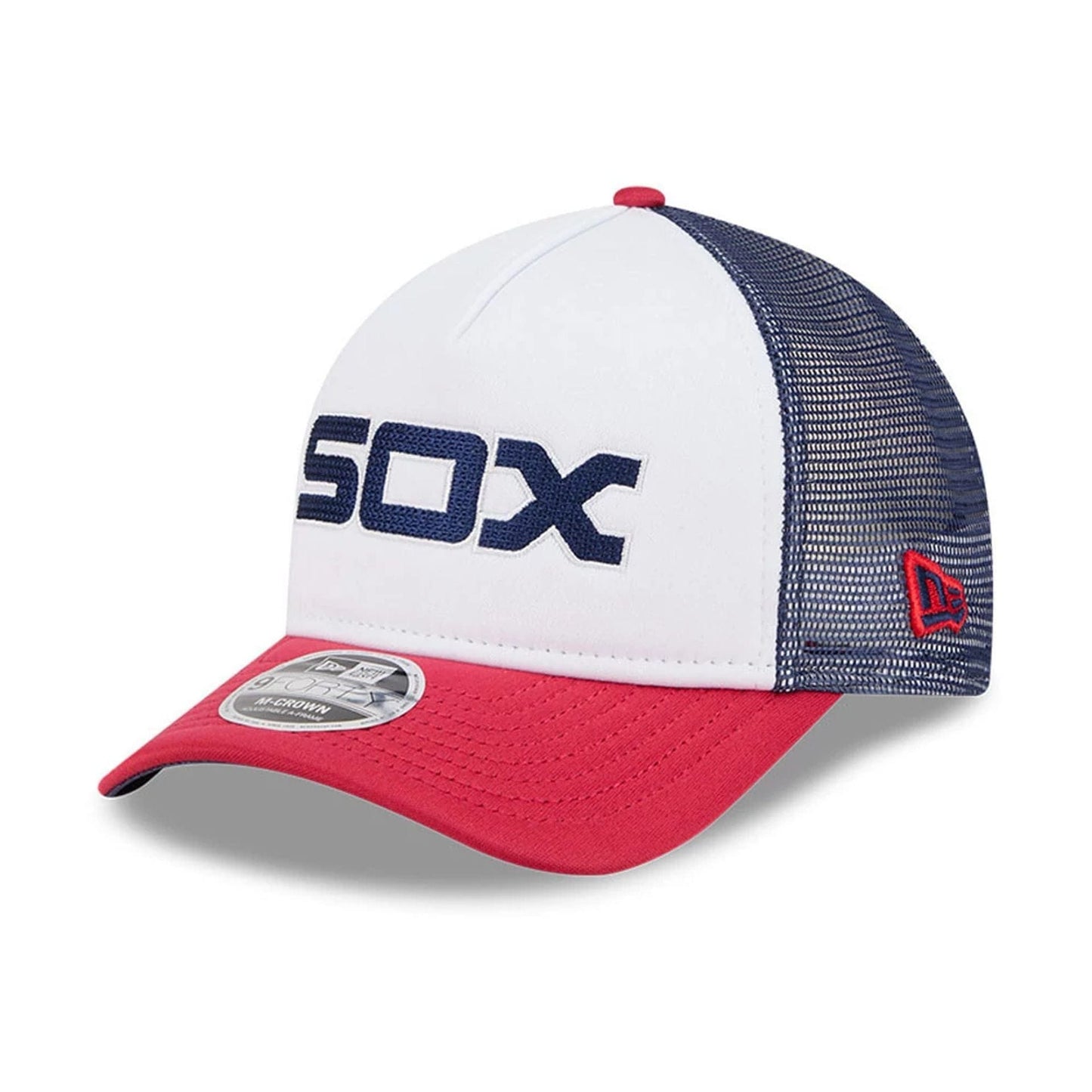 This is a Chicago White Sox Summer Derby White 9FORTY M-Crown A-Frame Adjustable Cap 4