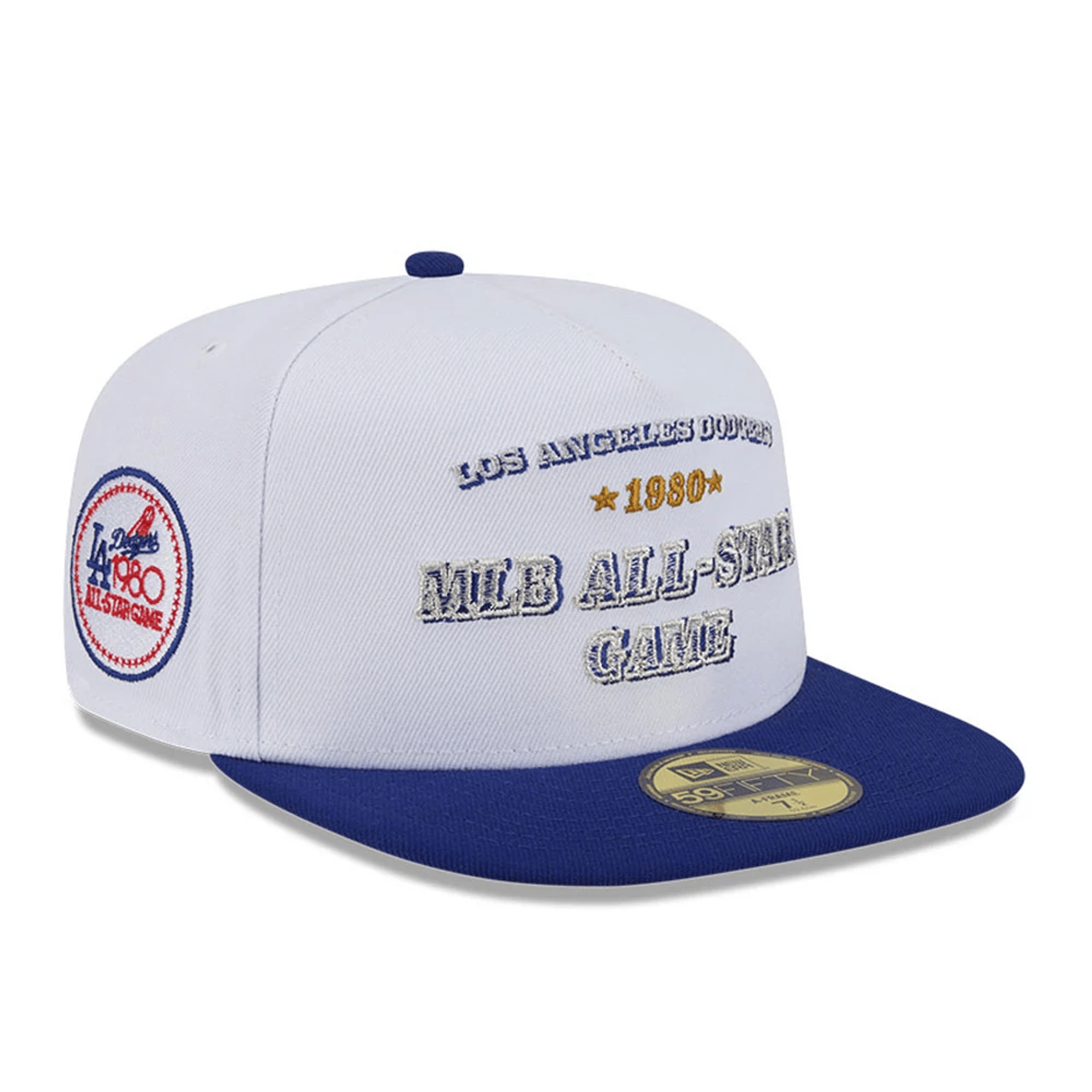 This is a LA Dodgers Summer Derby Cream 59FIFTY A-Frame Fitted Cap 1