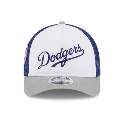 This is a LA Dodgers Summer Derby White 9FORTY M-Crown A-Frame Adjustable Cap 3