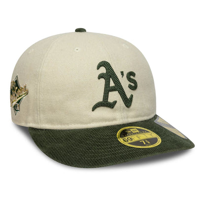 This is a Oakland Athletics MLB 59FIFTY Day 2025 Cream Retro Crown 59FIFTY Fitted Cap 1