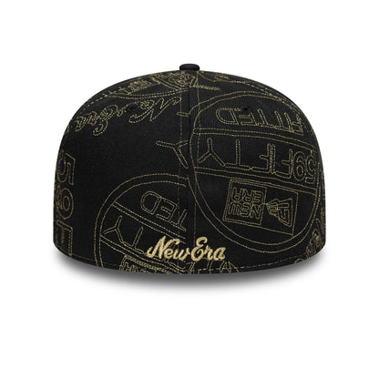 Pictured is this New Era Sticker 59FIFTY Fitted Cap in black. 6