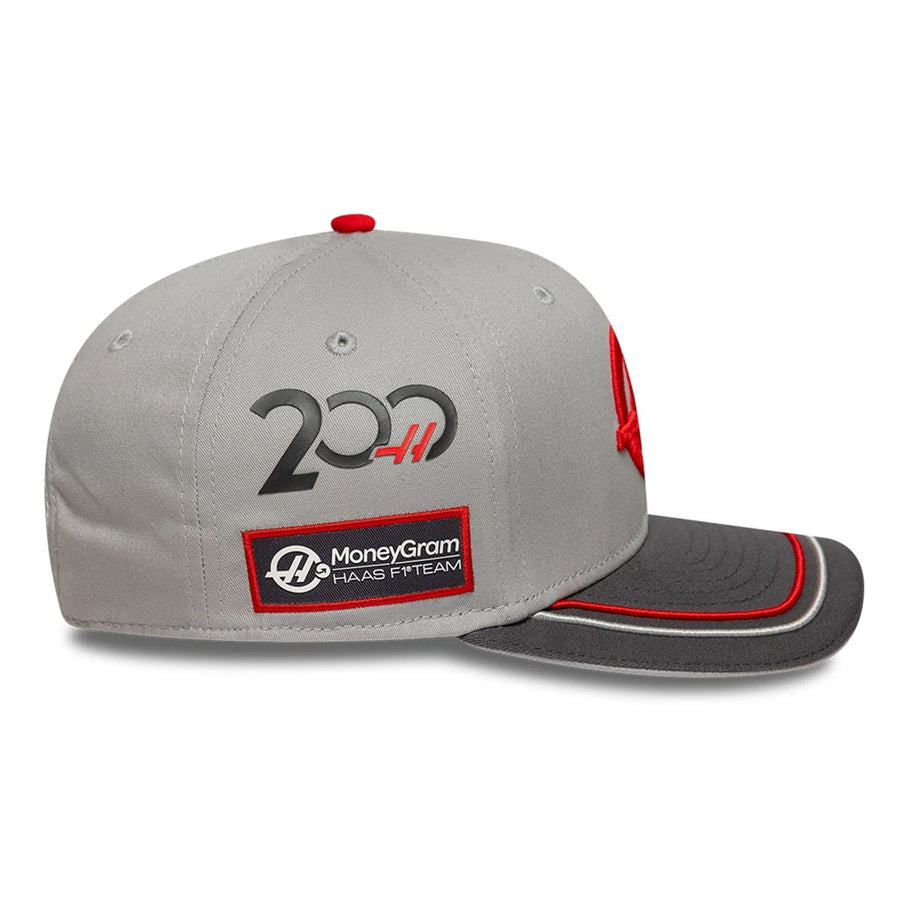 This is a MoneyGram Hass F1 Team 200th Race Dark Grey 9SEVENTY Snapback Adjustable Cap 4