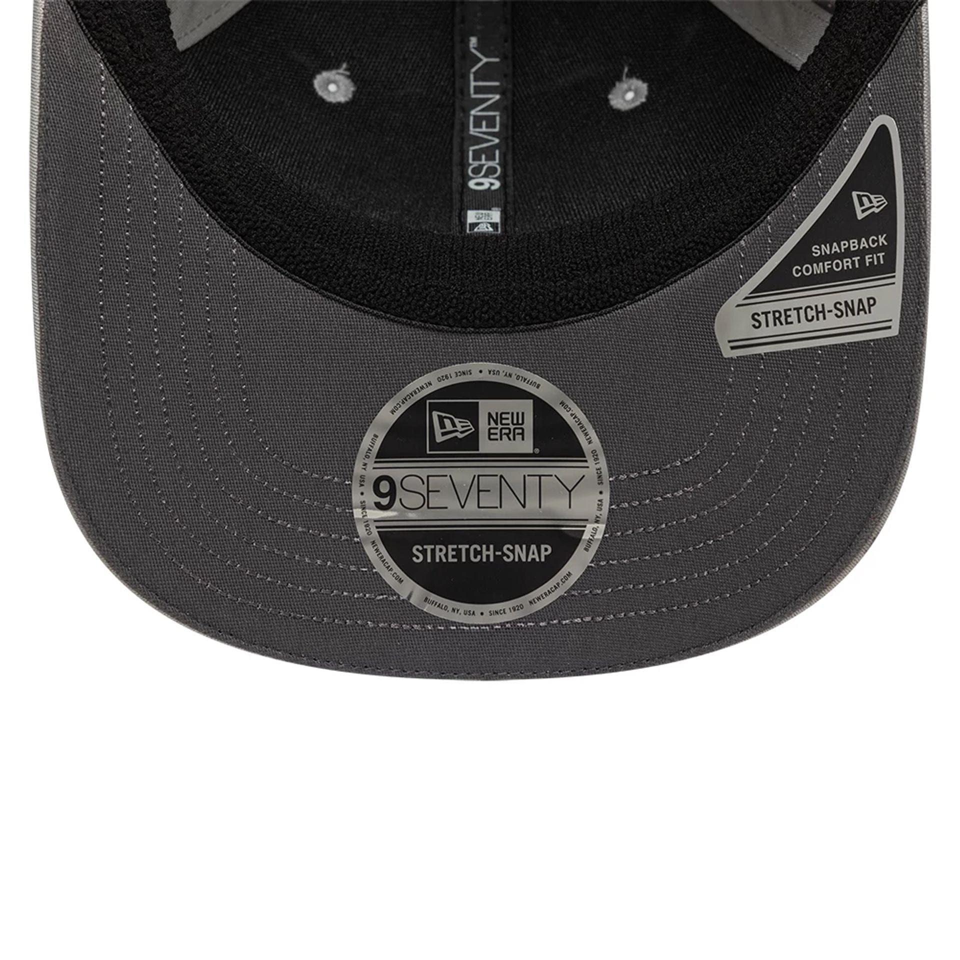 This is a MoneyGram Hass F1 Esteban Ocon 200th Race Dark Grey 9SEVENTY Stretch Snap Adjustable Cap 7