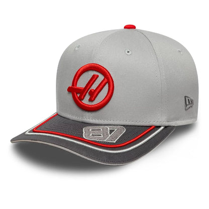 This is a MoneyGram Hass F1 Oliver Bearman 200th Race Dark Grey 9SEVENTY Snapback Adjustable Cap 3