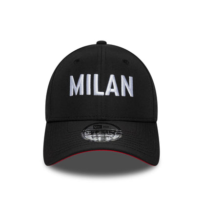 This is a AC Milan Wordmark Black 9FORTY Adjustable Cap 3