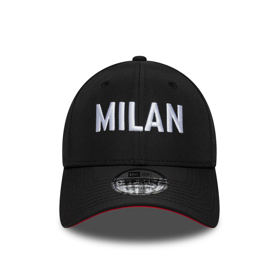 This is a AC Milan Wordmark Black 9FORTY Adjustable Cap 3