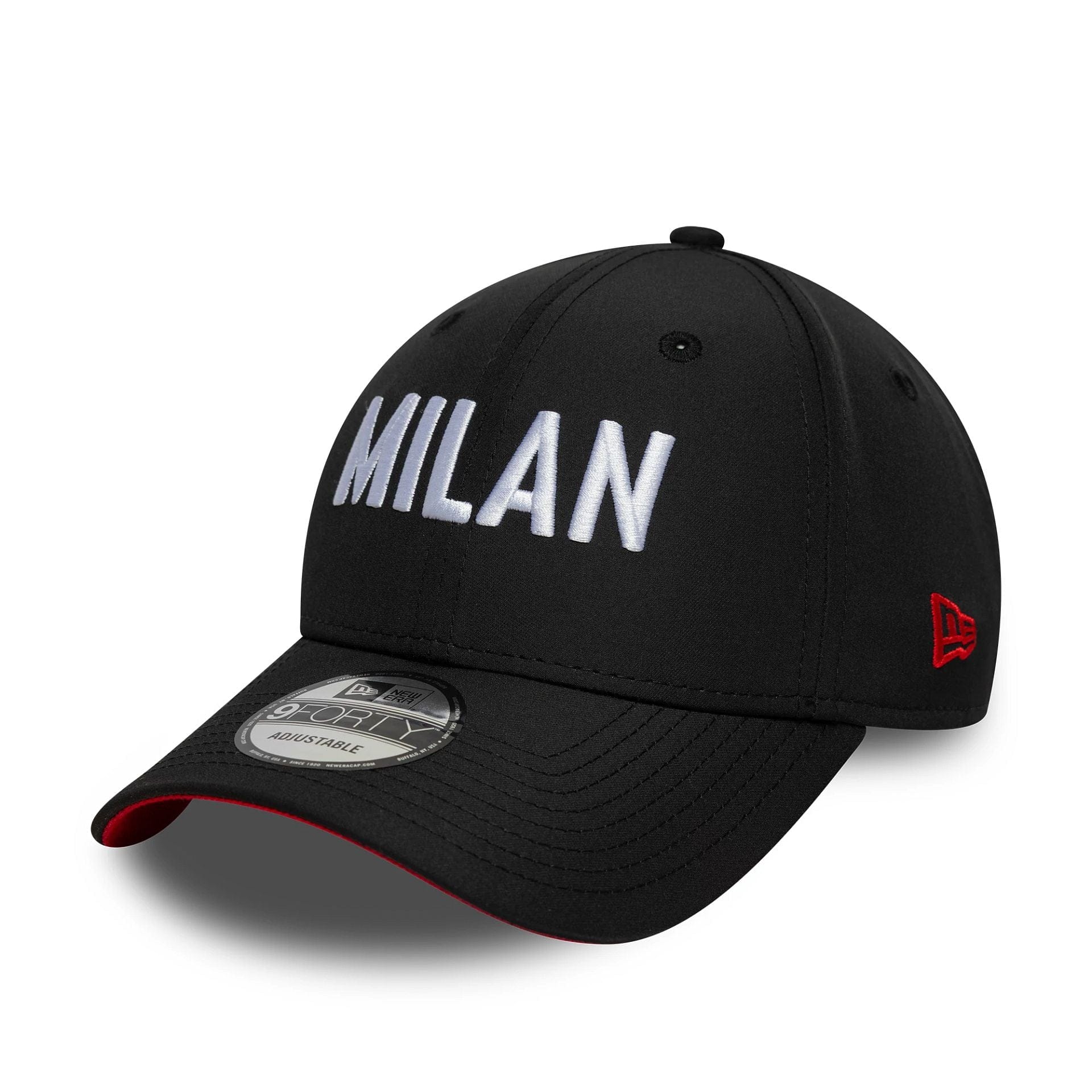 This is a AC Milan Wordmark Black 9FORTY Adjustable Cap 4