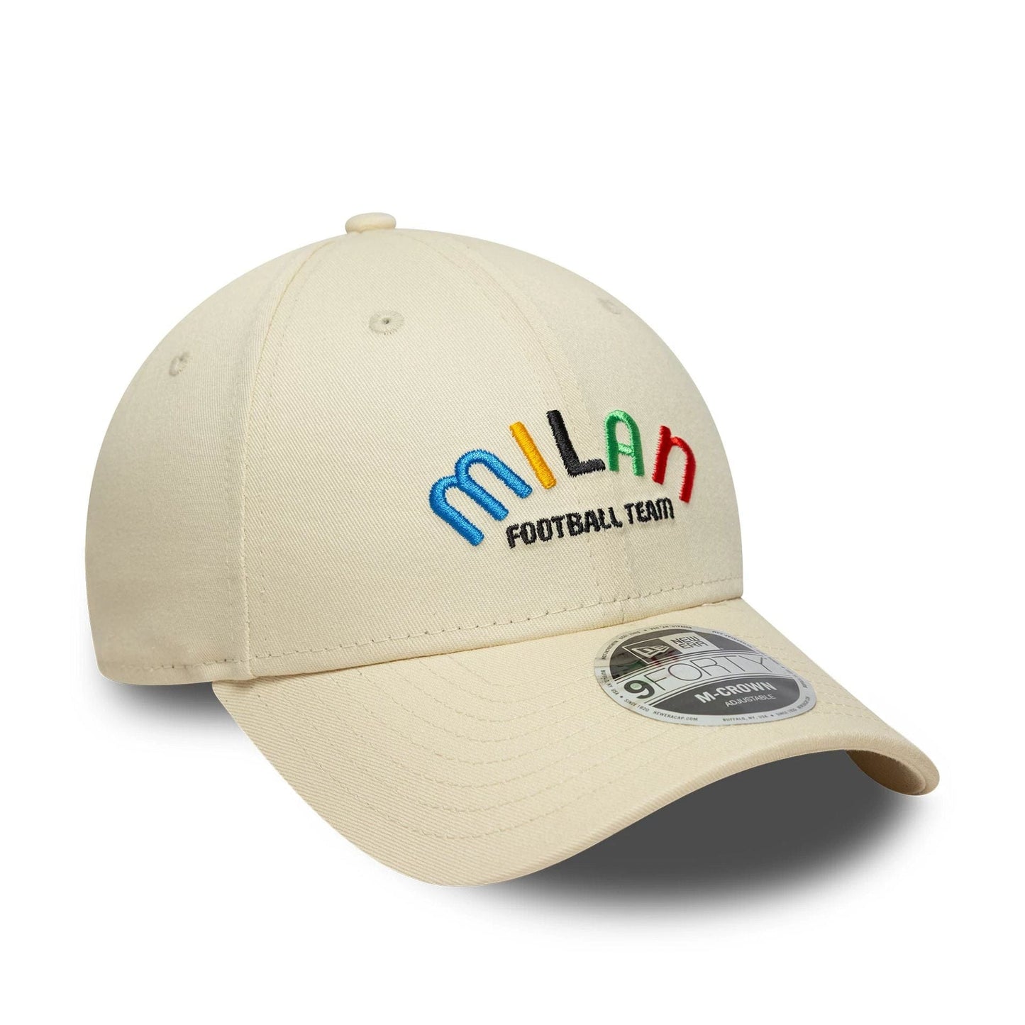 This is a AC Milan Wordmark Cream 9FORTY M-Crown Adjustable Cap 3