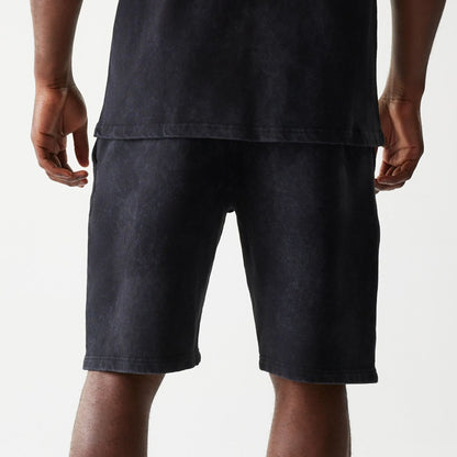 The Male model is wearing McLaren Racing Wordmark Black Oversized Shorts 6