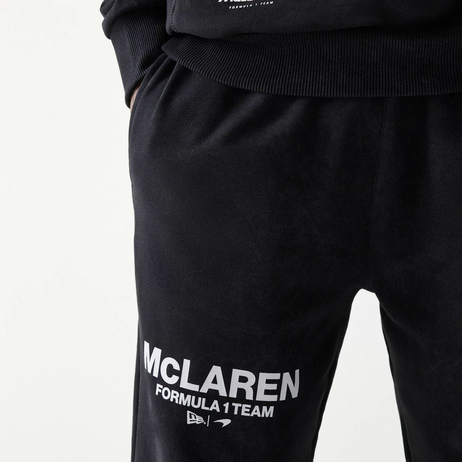 The Male model is wearing McLaren Racing Black Straight Leg Joggers 4