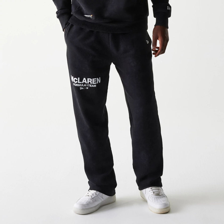 The Male model is wearing McLaren Racing Black Straight Leg Joggers 1