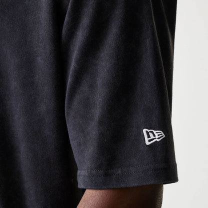 The Male model is wearing McLaren Racing Wordmark Black Oversized T-Shirt 5
