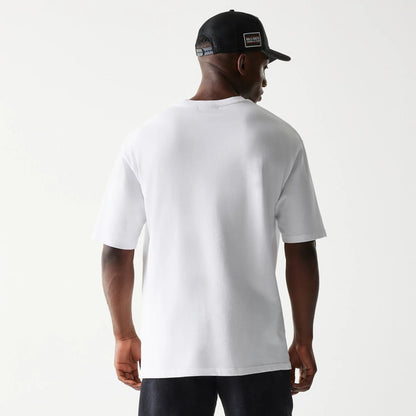 The Male model is wearing McLaren Racing Wordmark White Oversized T-Shirt 2