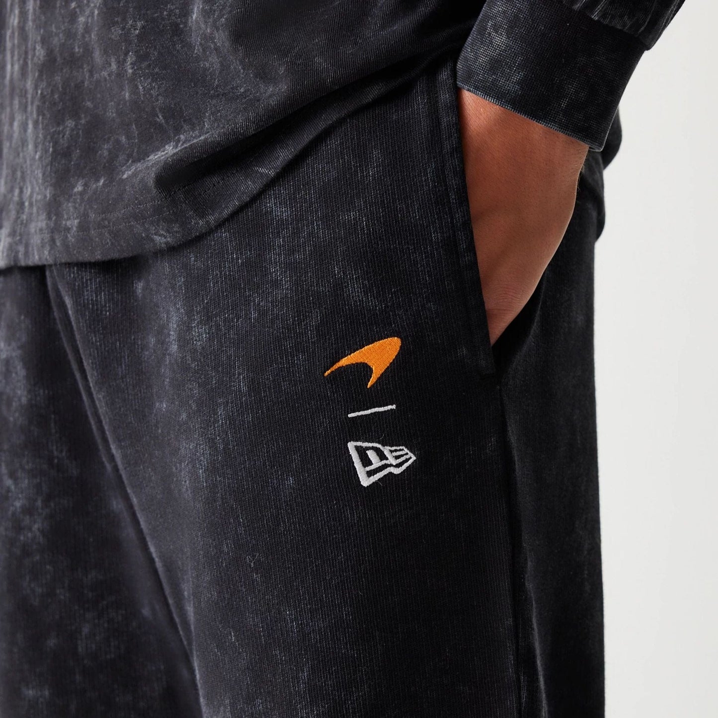 The Male model is wearing McLaren Racing Black Straight Leg Joggers 5