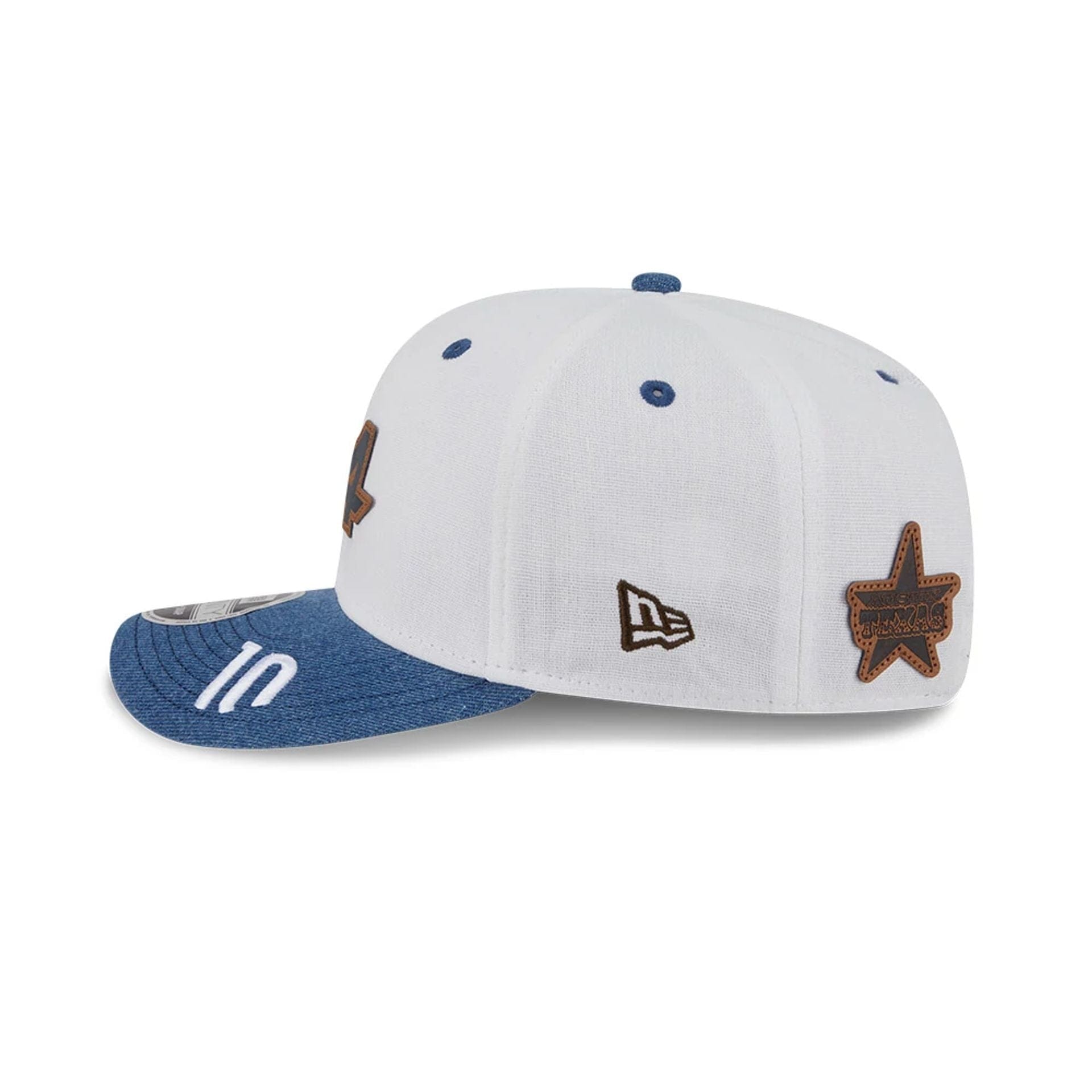 This is a Alpine Racing Pierre Gasly Austin Race Special White 9SEVENTY Stretch Snap Adjustable Cap 6