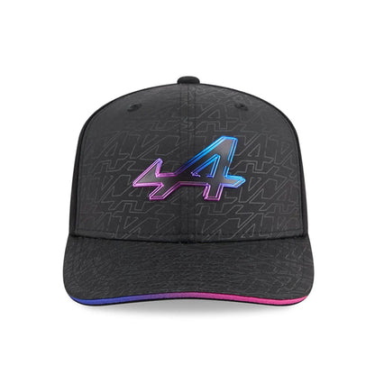 This is a Alpine Racing Vegas Race Special Black 9SEVENTY Stretch Snap Adjustable Cap 2