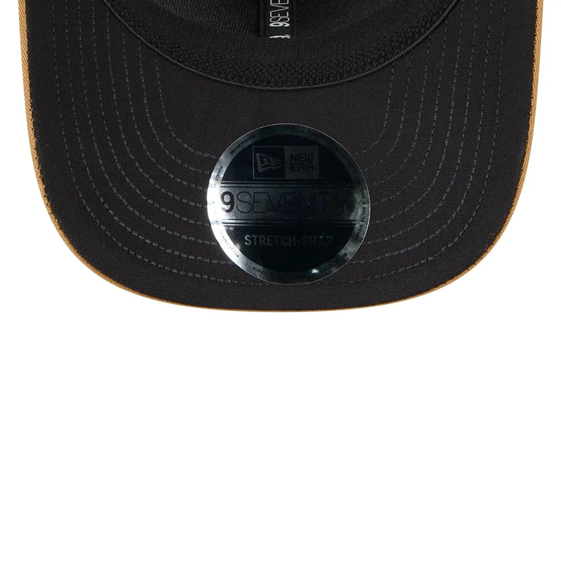 This is a MoneyGram Haas Formula 1 Oliver Bearman Austin Race Special Beige 9SEVENTY Stretch Snap Adjustable Cap 2