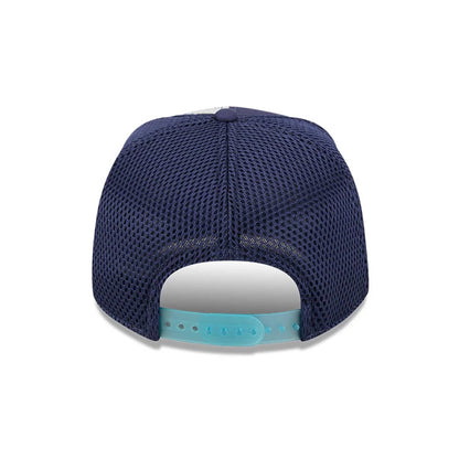 This is a MoneyGram Haas Formula 1 Esteban Ocon Vegas Race Special Navy 9FIFTY Stretch Snap Adjustable Cap 4