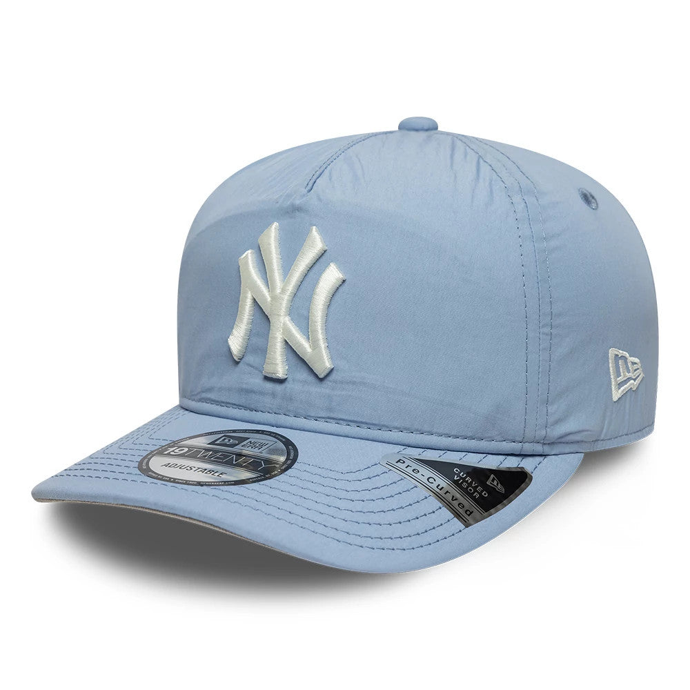 This is a New York Yankees MLB Nylon Open Blue 19TWENTY Adjustable Cap. 1