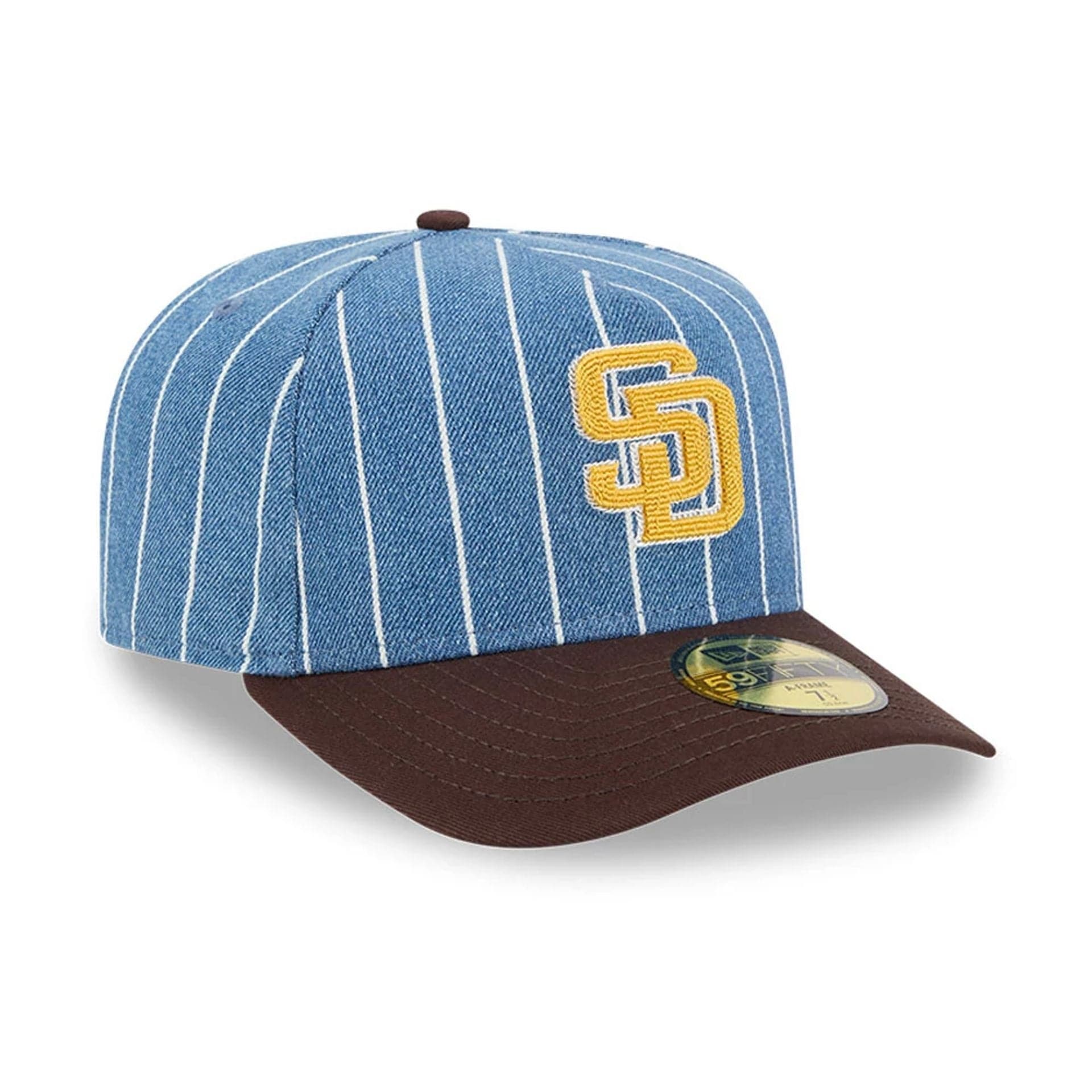 This is a San Diego Padres MLB Parallel Dark Brown 59FIFTY A-Frame Fitted Cap 3
