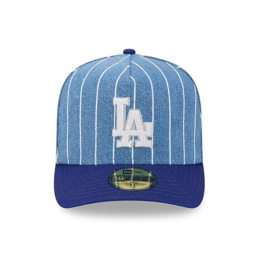 This is a LA Dodgers MLB Parallel Dark Blue 59FIFTY A-Frame Fitted Cap 4