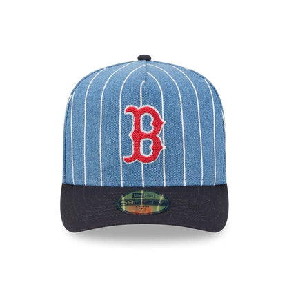 This is a Boston Red Sox MLB Parallel Navy 59FIFTY A-Frame Fitted Cap 3