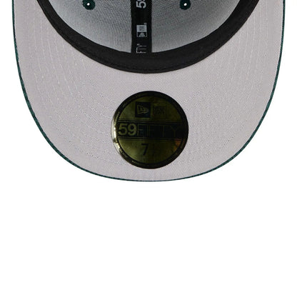 This is a Athletics MLB Chenille Pop Dark Green 59FIFTY Fitted Cap 2