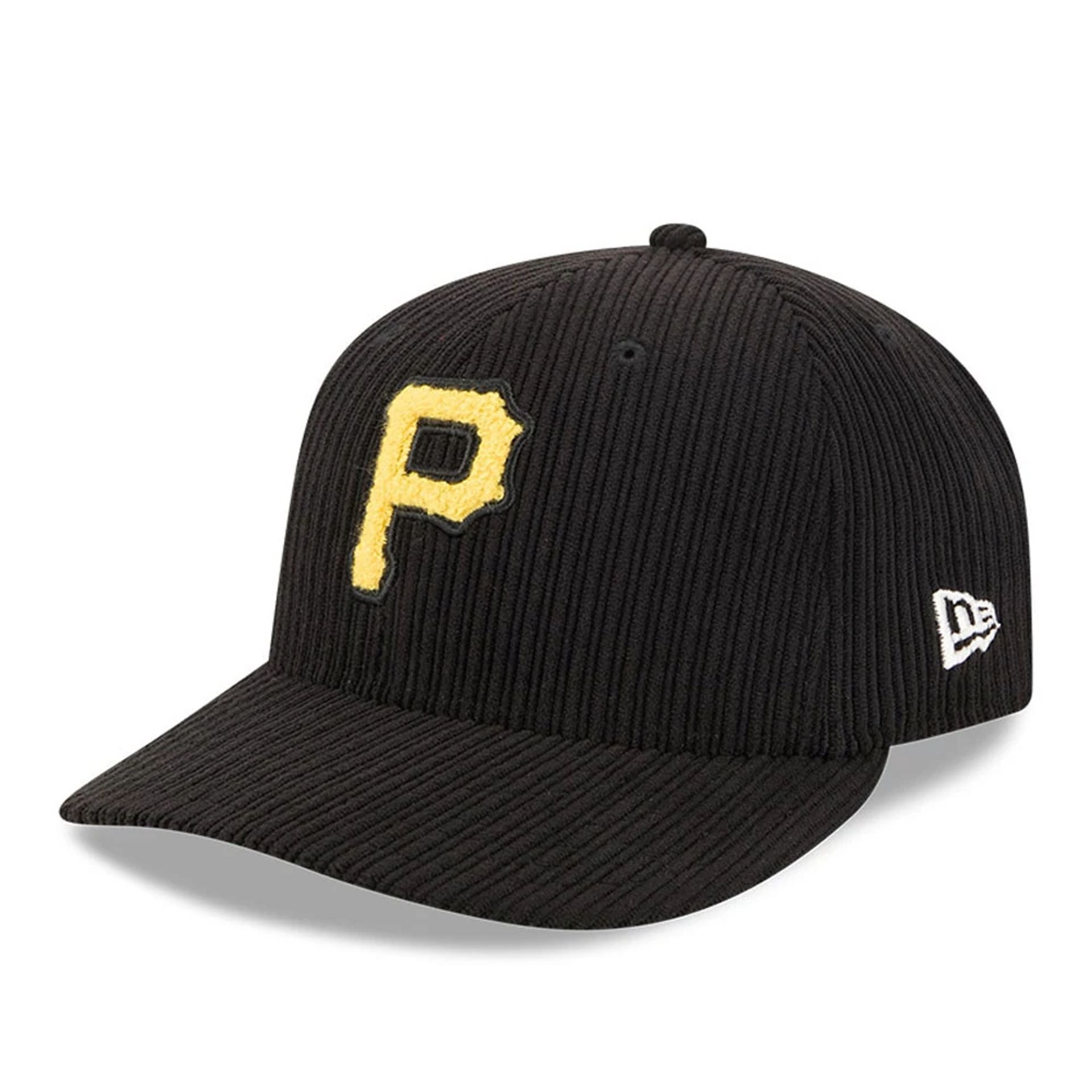 This is a Pittsburgh Pirates MLB Chenille Pop Black 59FIFTY Fitted Cap 1