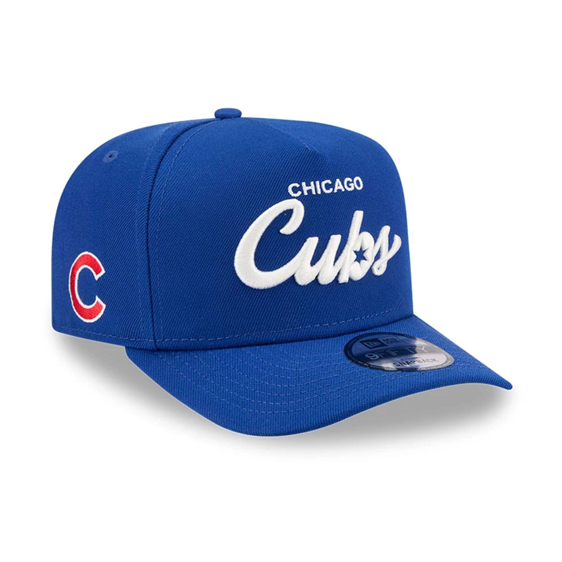 This is a Chicago Cubs MLB Local Play Blue 9FIFTY A-Frame Snapback Adjustable Cap 1