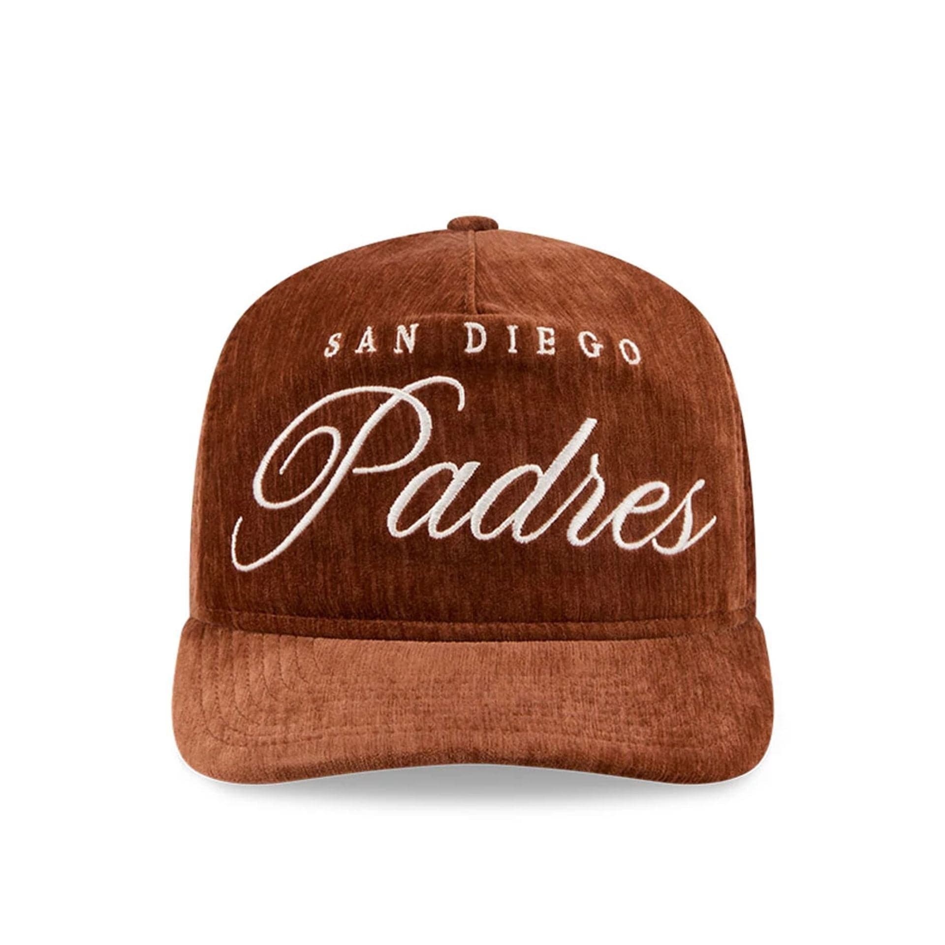 This is a San Diego Padres MLB Team Script Dark Brown 19TWENTY Adjustable Cap 2