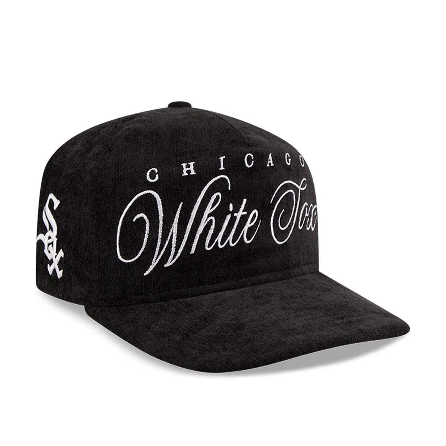 This is a Chicago White Sox MLB Team Script Black 19TWENTY Adjustable Cap 1